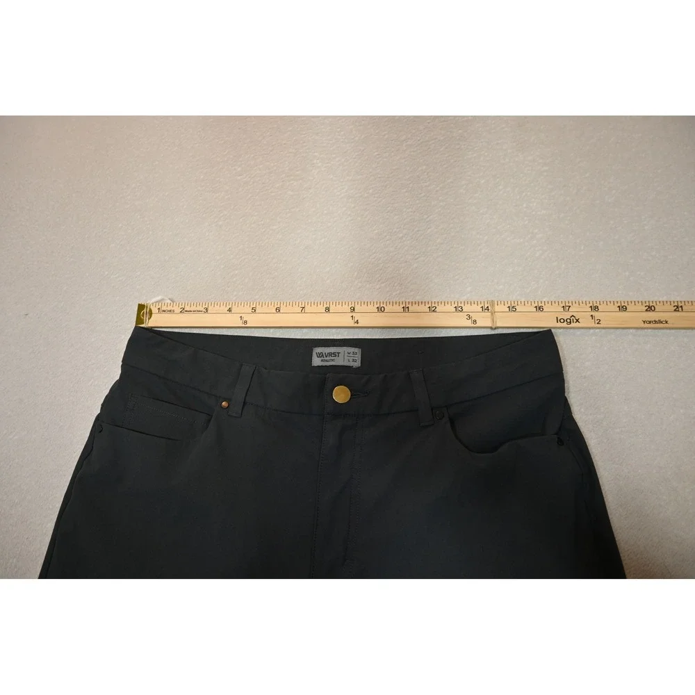 VRST Athletic Fit Golf Pants Mens 33x28 Dark Gray Technical Stretch Excellent